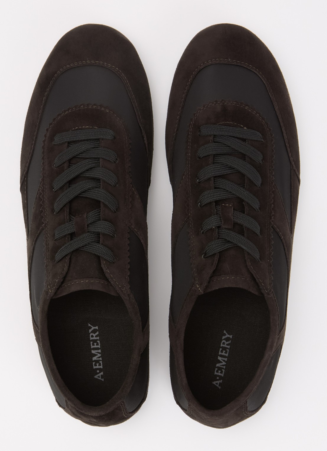 A.EMERY The Adams Low sneaker van suède  - detail 4 donkerbruin