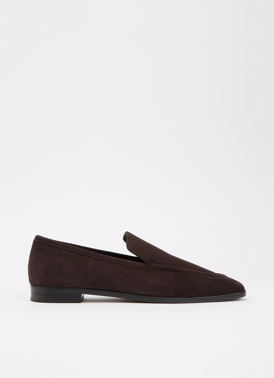 A.EMERY The Lane loafer van suède - voorkant 5 donkerbruin