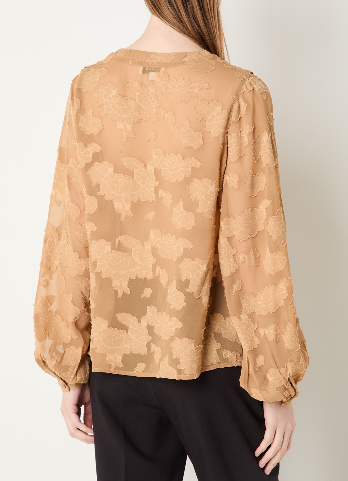 Aaiko Alana tuniek met ballonmouw - achterkant 4 camel