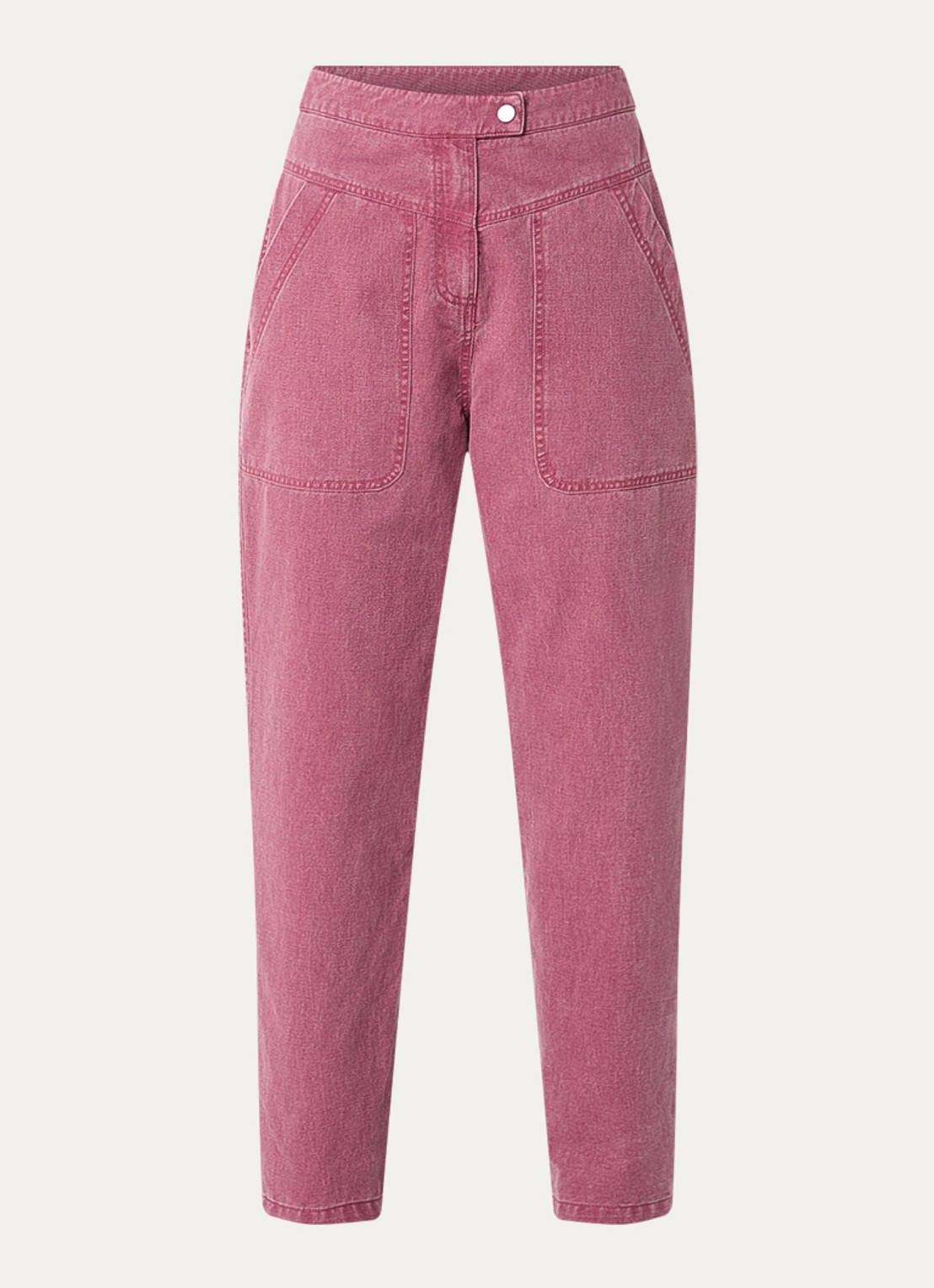 Aaiko Alexa high waist loose fit jeans met gekleurde wassing - voorkant 3 roze
