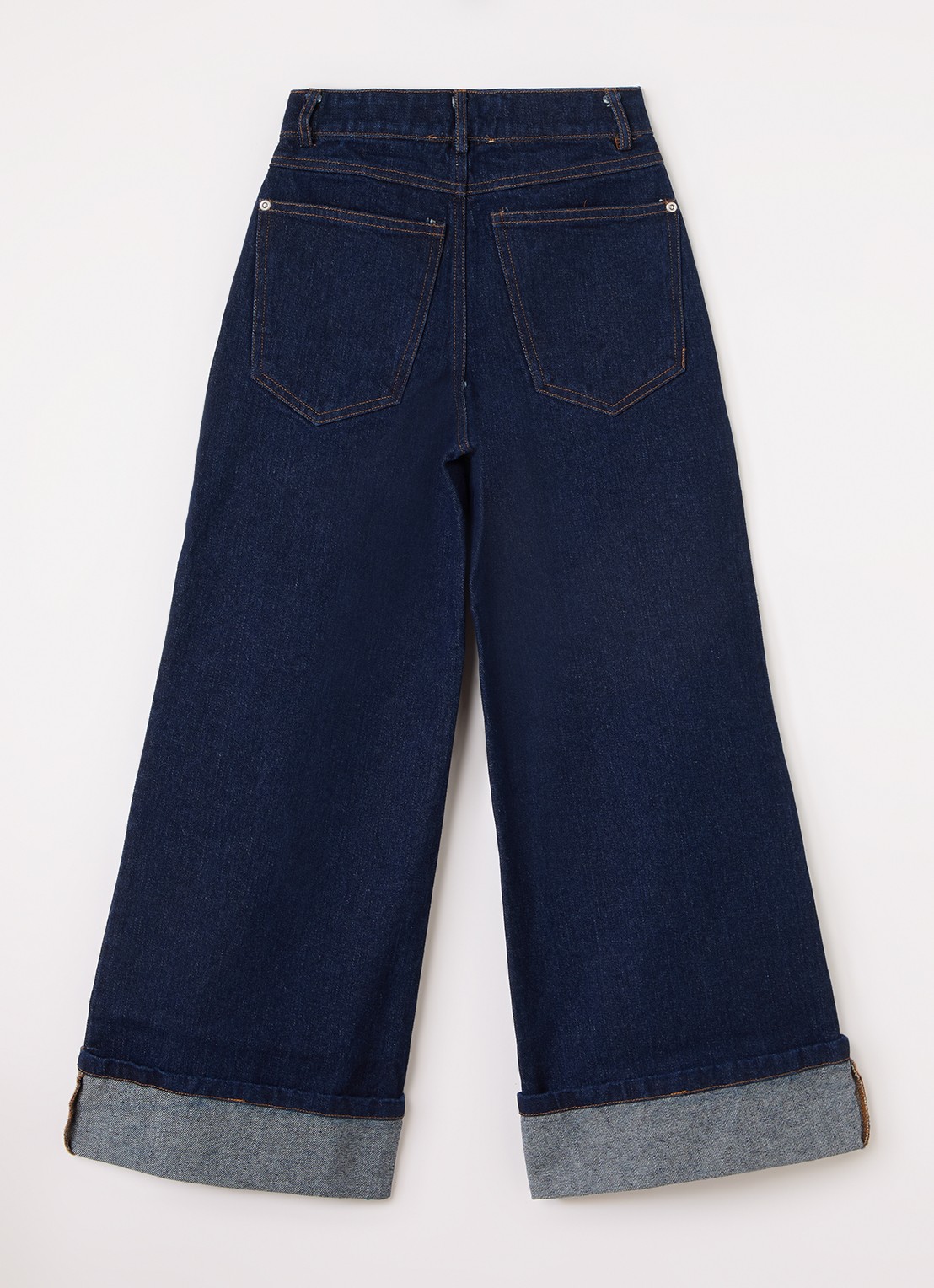 Aaiko Charly flared jeans met donkere wassing - voorkant 2 indigo