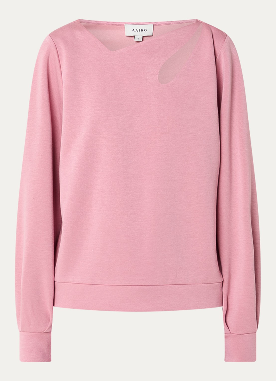 Aaiko Evelyn sweater met cut-out detail - voorkant 2 zalmroze