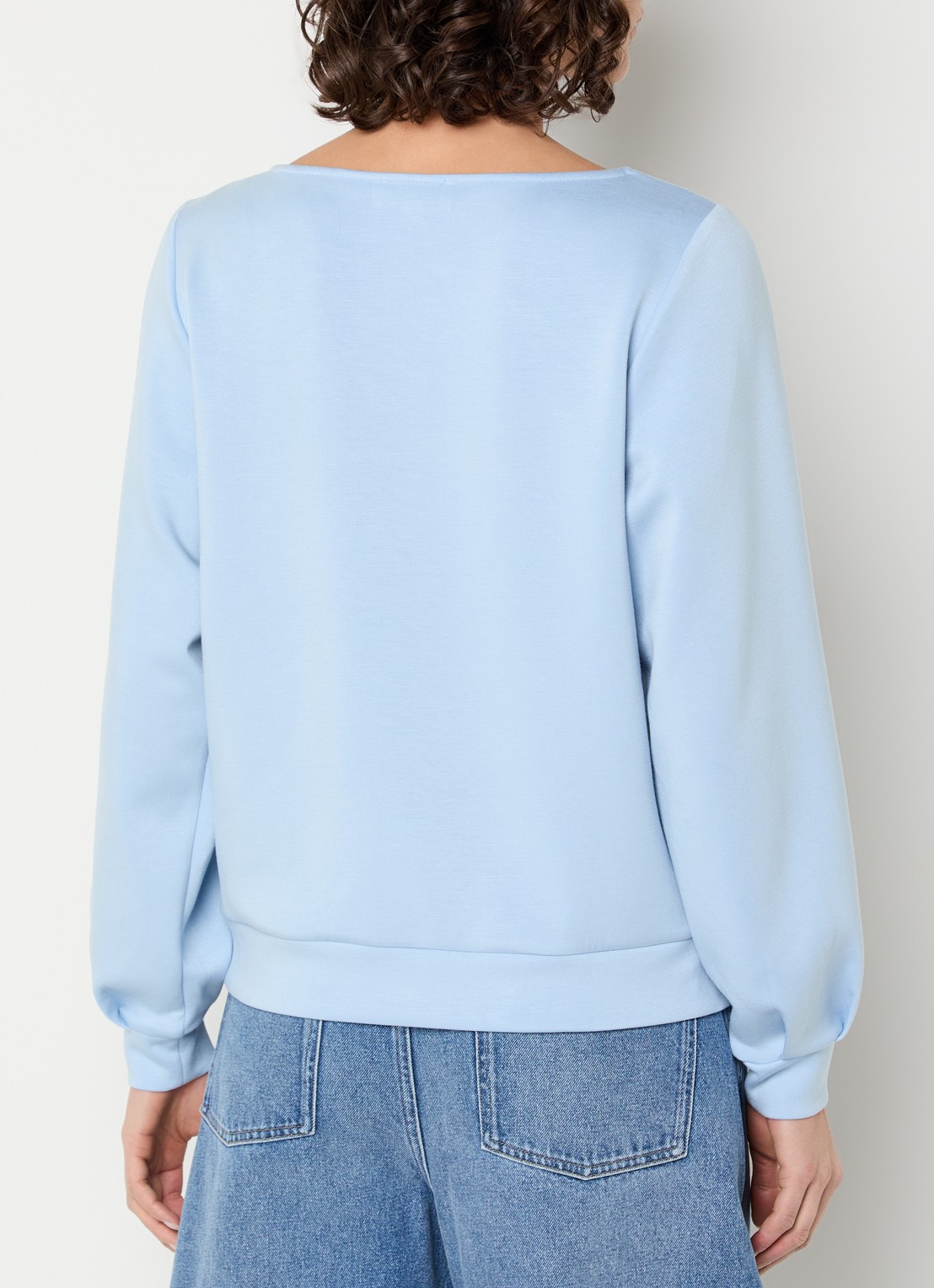 Aaiko Evelyn sweater met cut-out detail - achterkant 2 lichtblauw