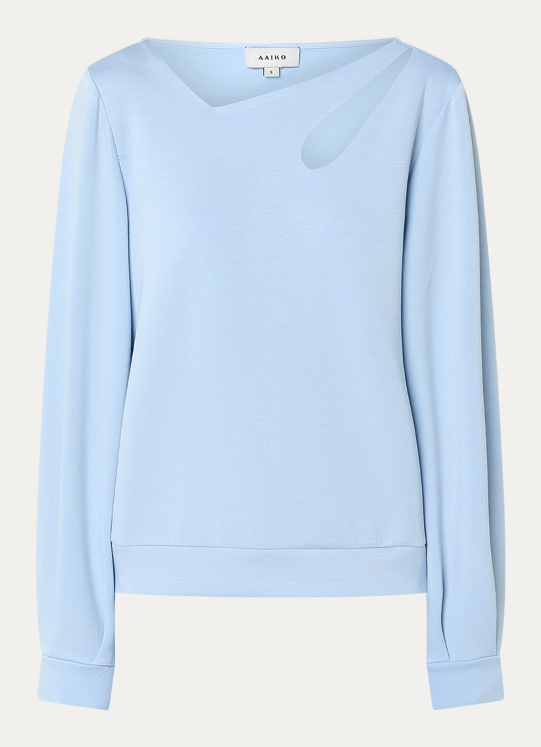 Aaiko Evelyn sweater met cut-out detail - voorkant 3 lichtblauw