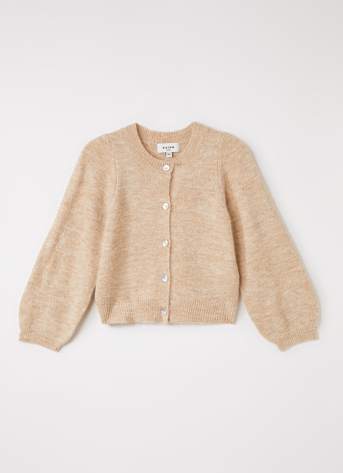 Aaiko Jady fijngebreid vest in alpaca wolblend - voorkant 2 camel