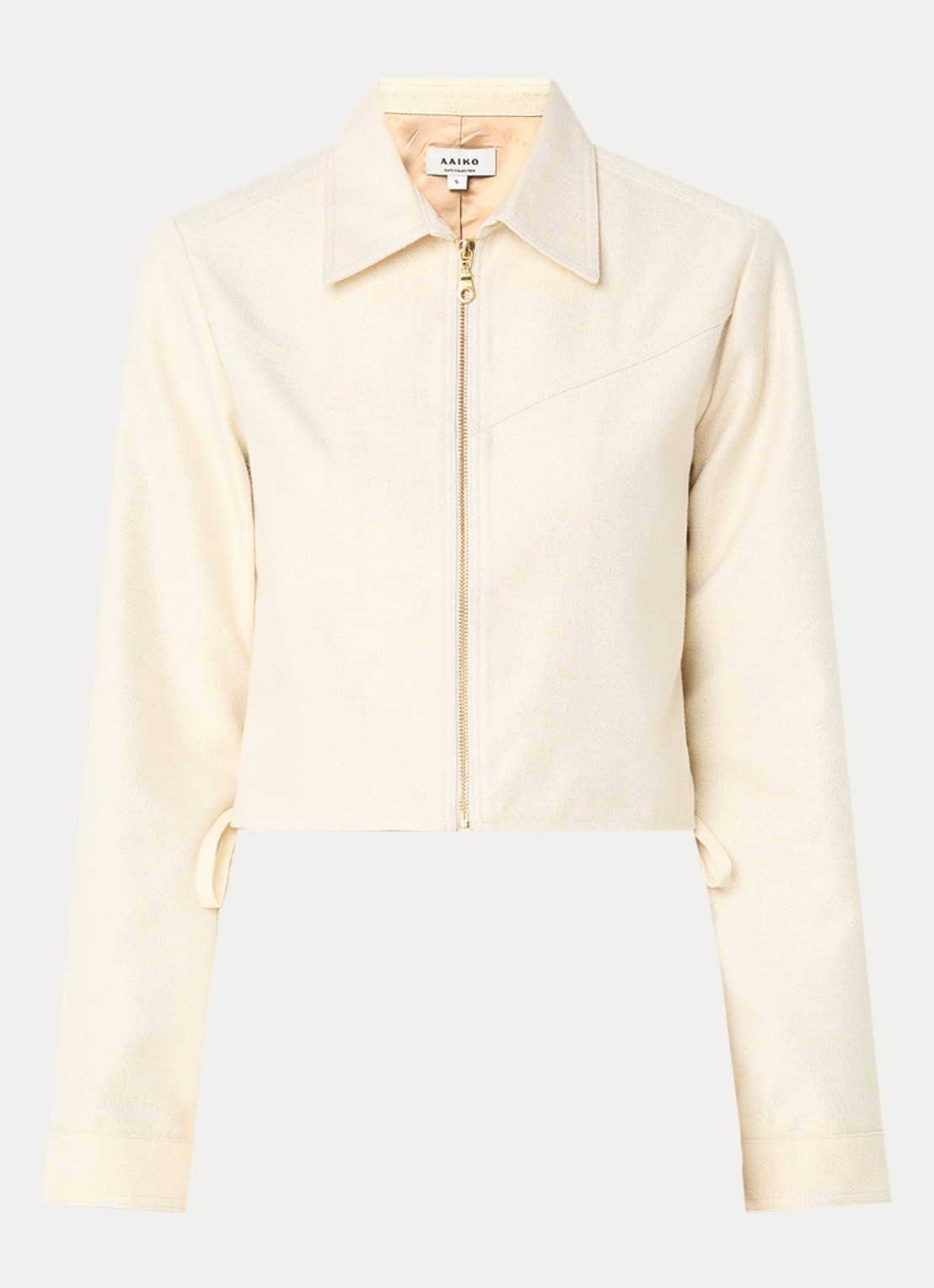 Aaiko Judith cropped jack met lurex - voorkant 2 gebroken wit