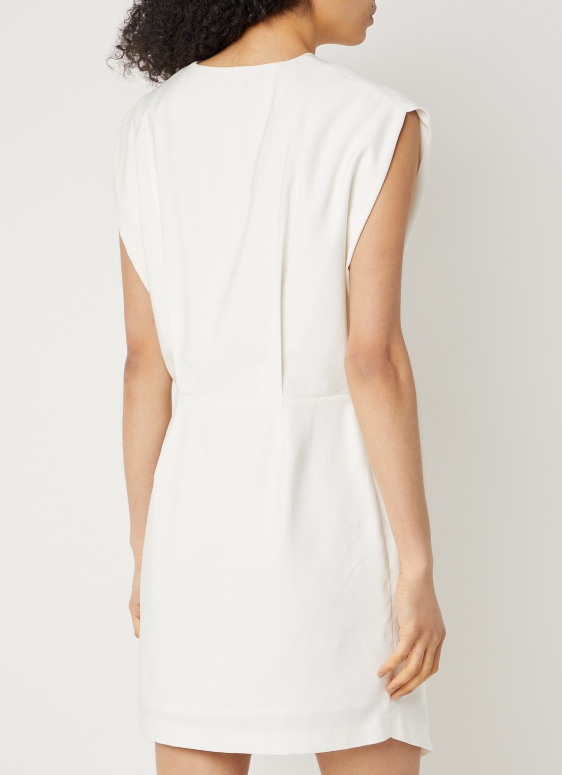 Aaiko Leny mini jurk met V-hals - achterkant 4 wit