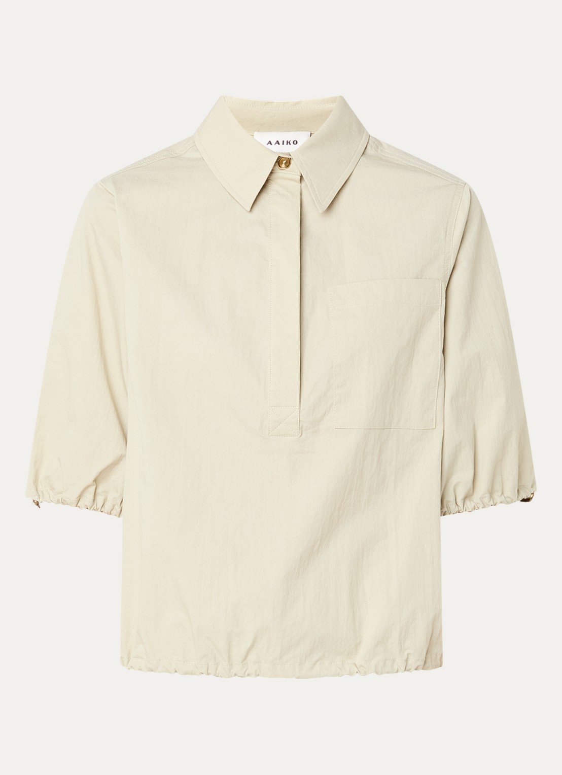 Aaiko Lydia tuniek met borstzak - voorkant 3 khaki