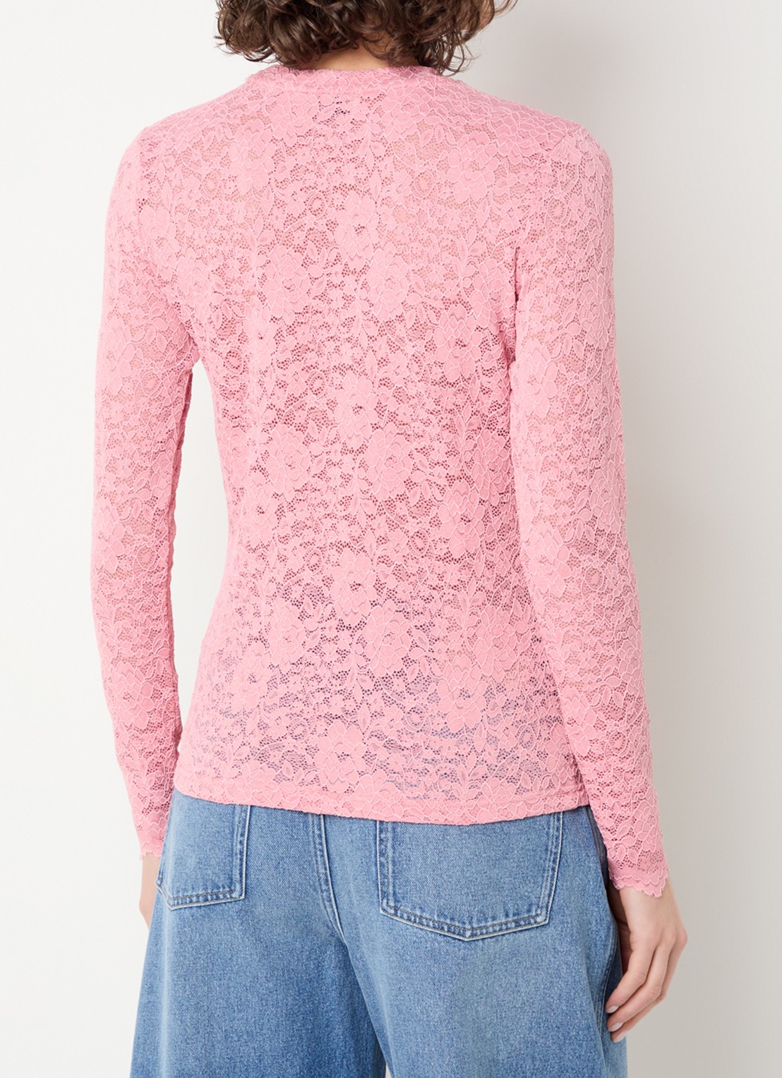 Aaiko Mason top van kant - achterkant 4 roze