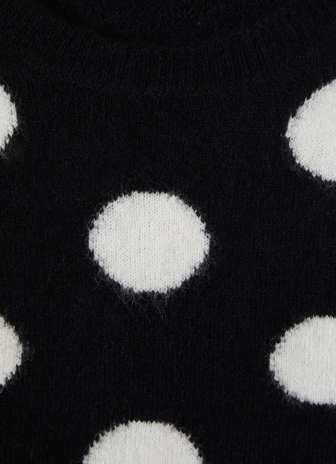 Aaiko Oris fijngebreide trui met stippenprint - detail 3 zwart
