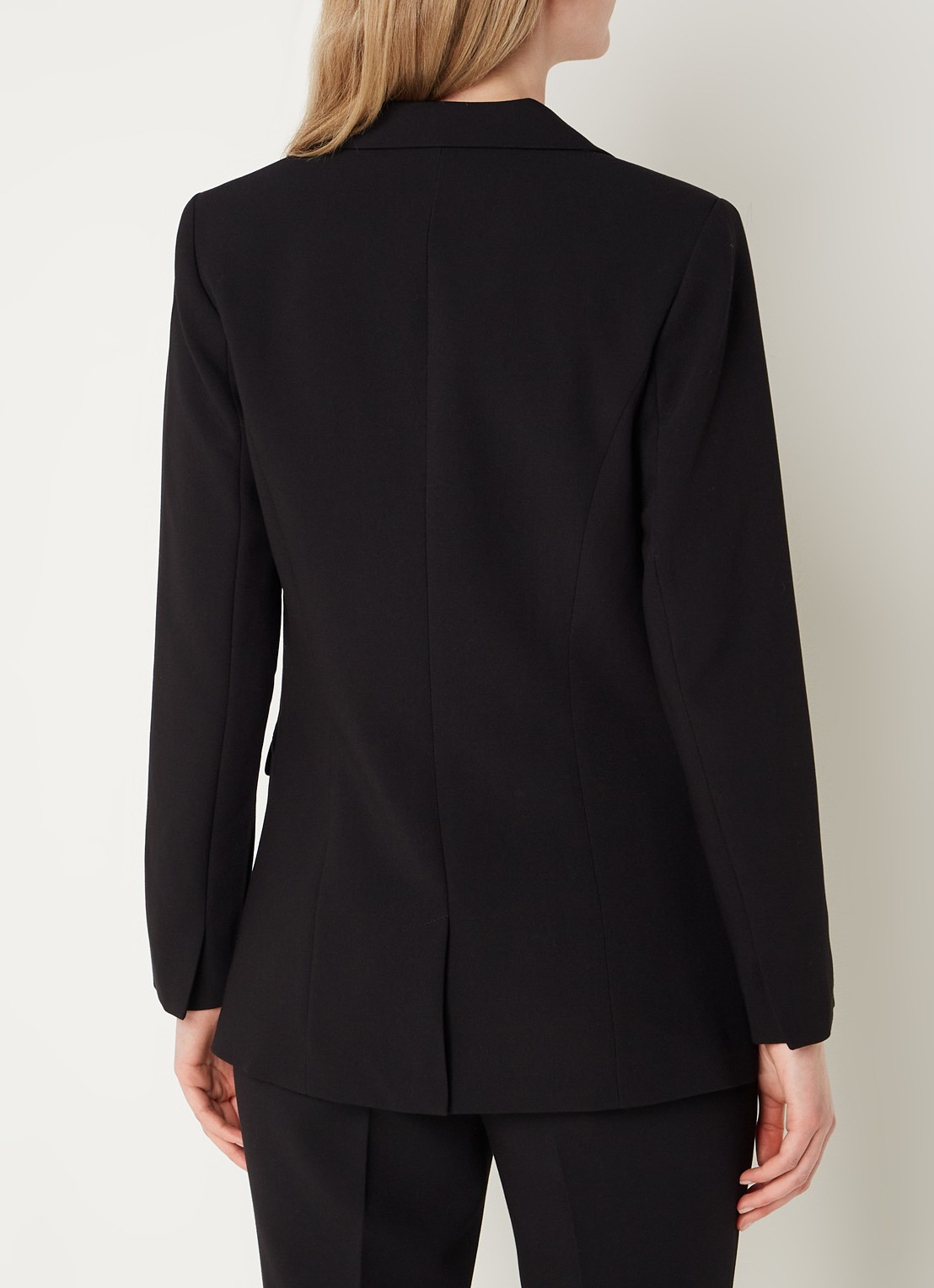 Aaiko Perize double-breasted blazer met schoudervulling en stretch - achterkant 2 zwart
