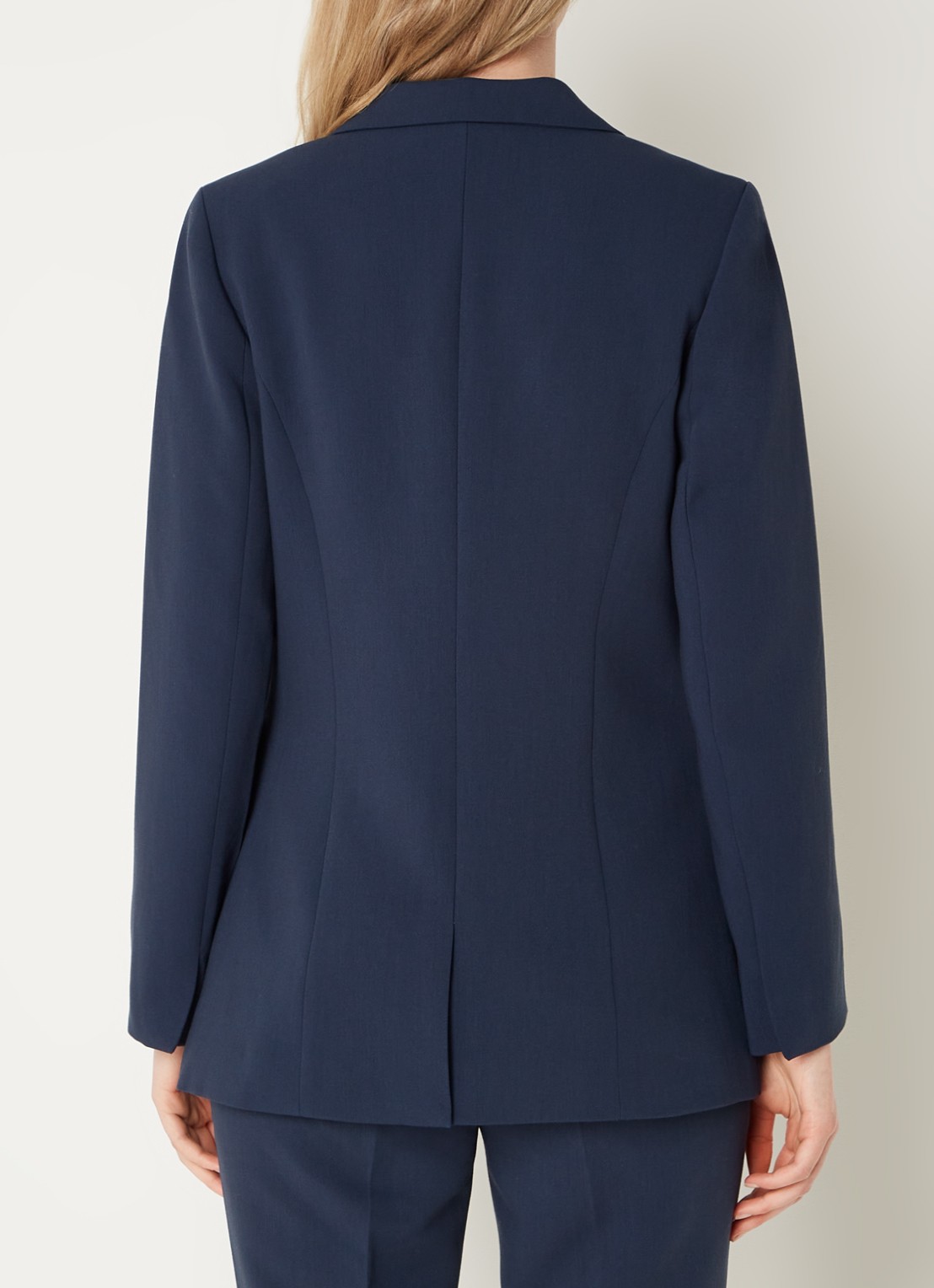 Aaiko Perize double-breasted blazer met schoudervulling en stretch - achterkant donkerblauw