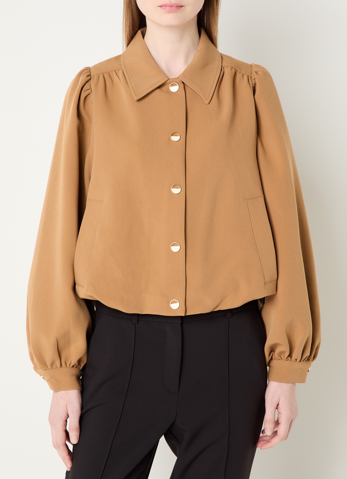 Aaiko Sandy jack met klepzakken - detail 4 camel