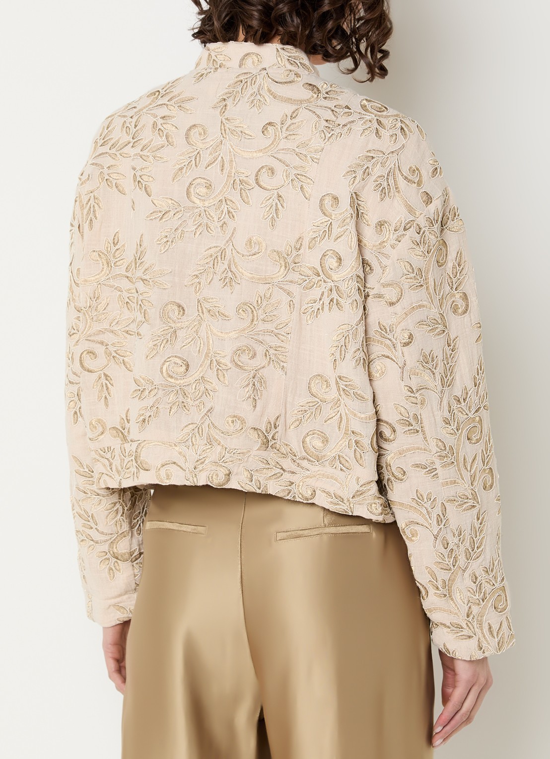 Aaiko Solane jack met borduring - achterkant beige