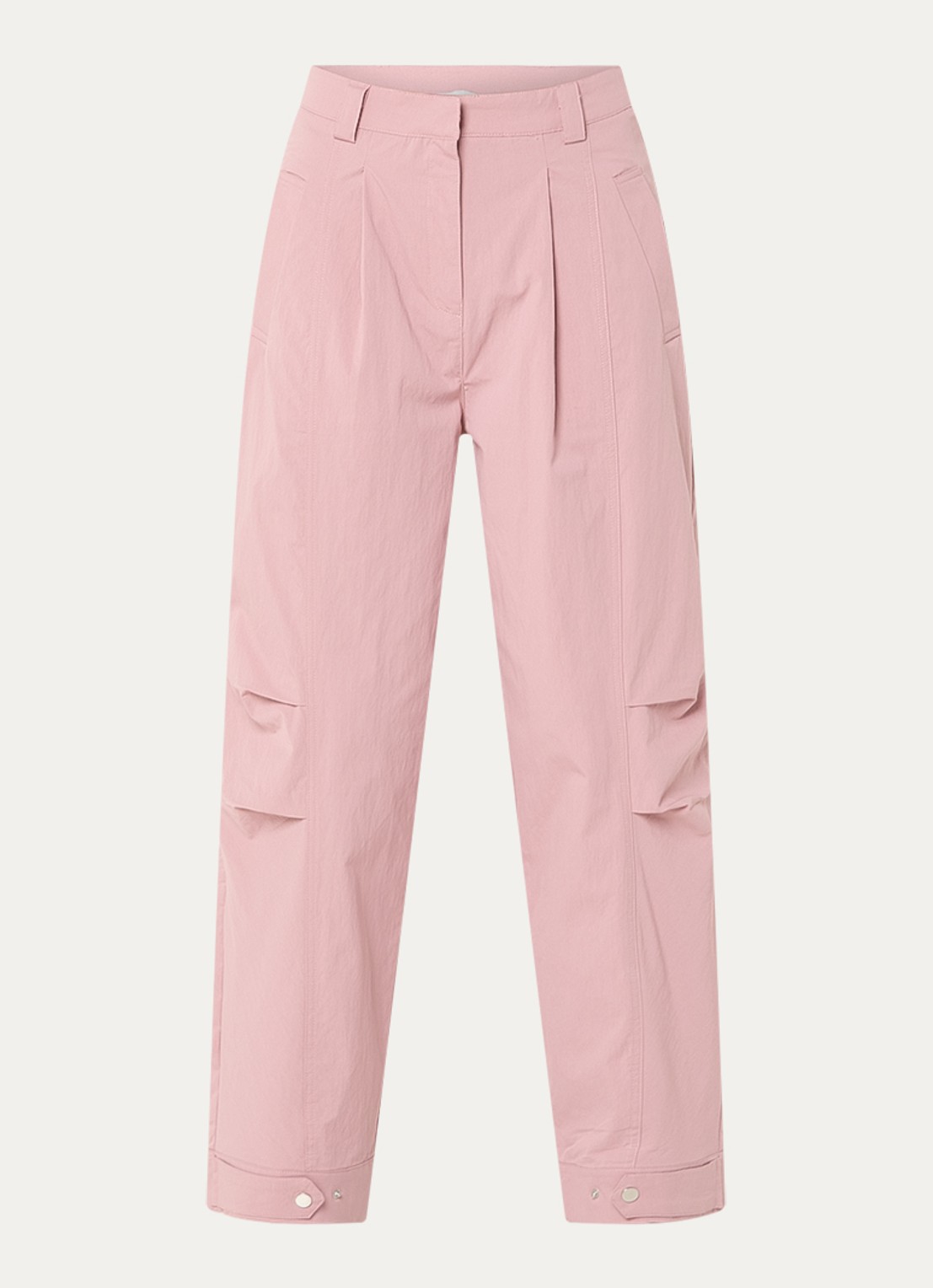 Aaiko Steffi high waist balloon fit broek met steekzakken - voorkant 3 cranberryrood