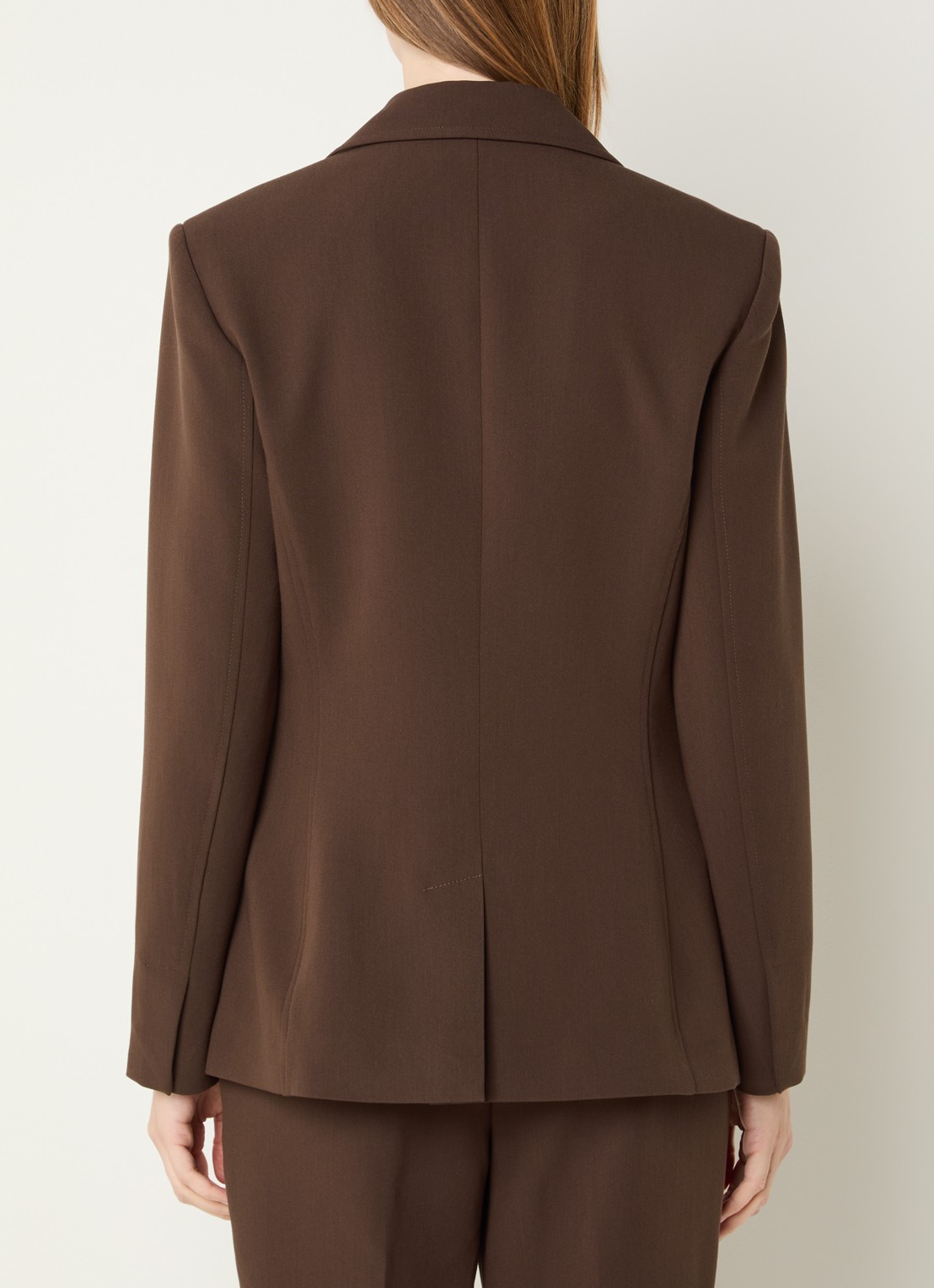 Aaiko Toulon single-breasted blazer met schoudervulling - achterkant 2 bruin