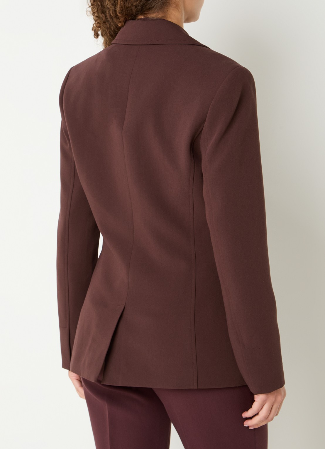 Aaiko Toulon single-breasted blazer met schoudervulling - achterkant bordeauxrood