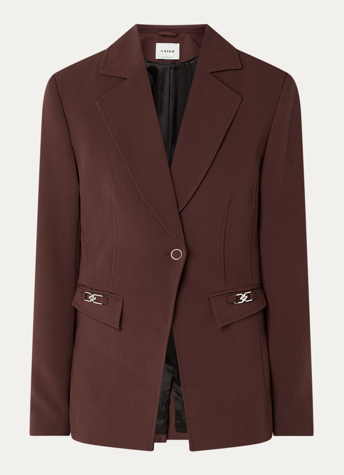 Aaiko Toulon single-breasted blazer met schoudervulling - voorkant 2 bordeauxrood