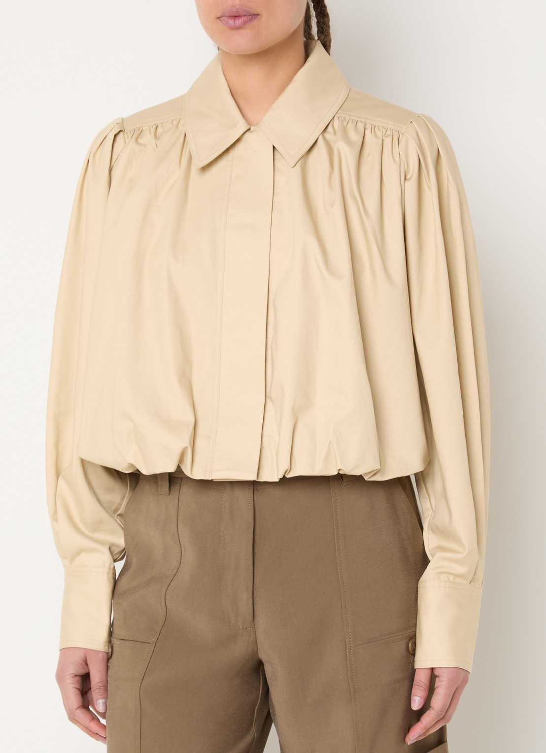 Aaiko Yuki jack met ballonmouw - detail 3 beige