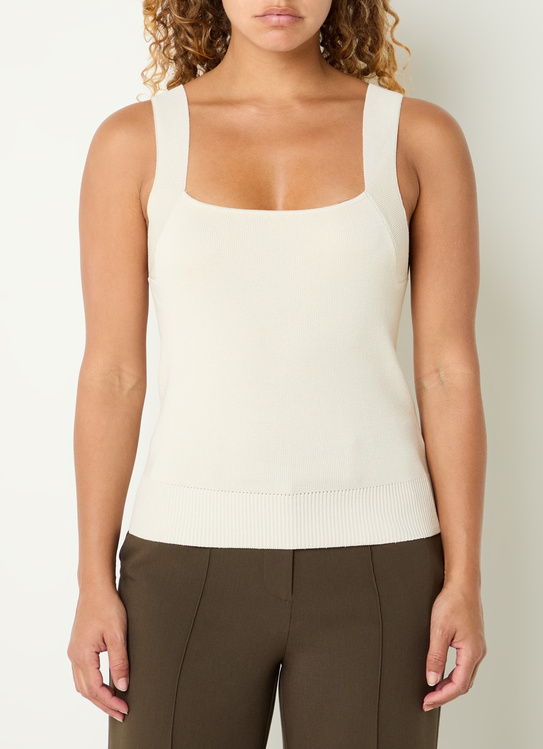 Aaiko Zena top met stretch - detail creme