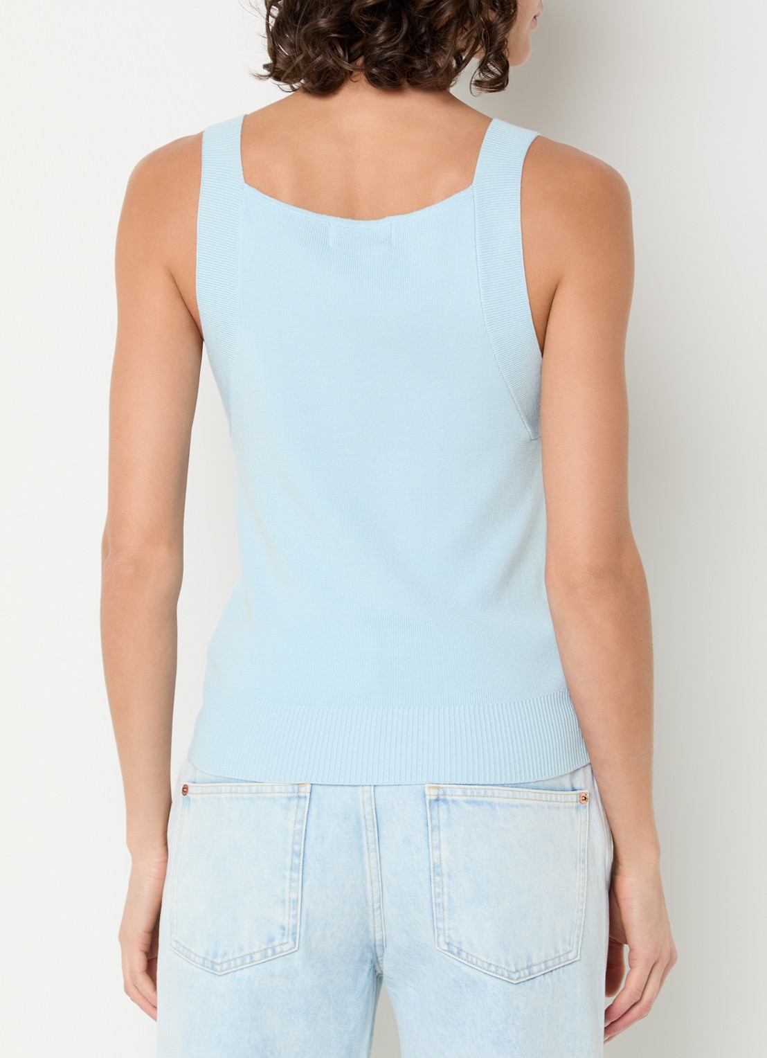 Aaiko Zena top met stretch - achterkant blauw