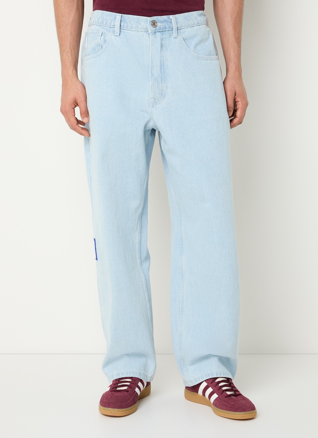 Aape Aape Now loose fit jeans met lichte wassing - detail 2 indigo
