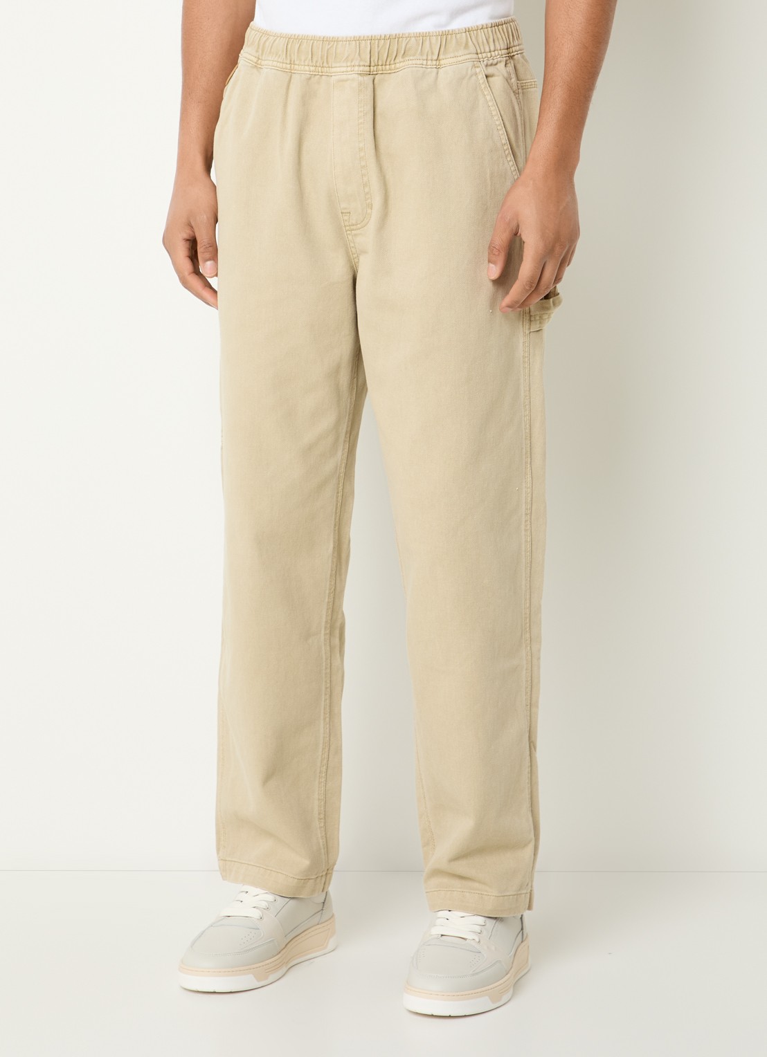Aape Now straight fit chino met steekzakken - detail 4 beige