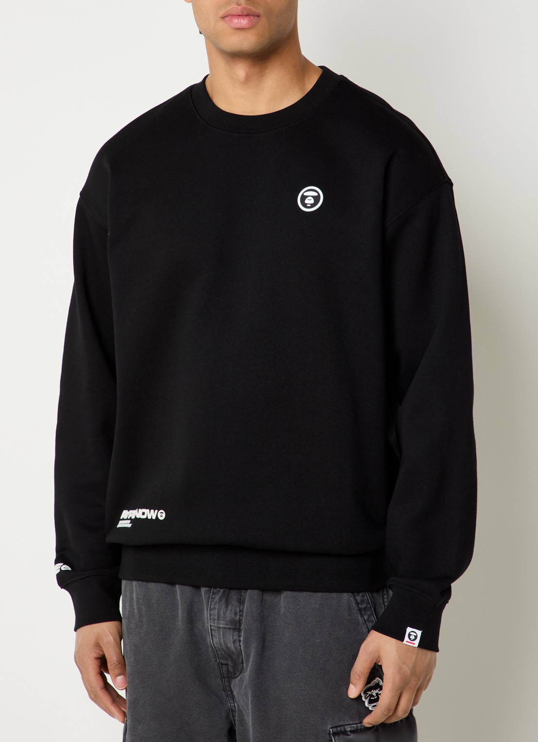 Aape Sweater met logo - detail 4 zwart