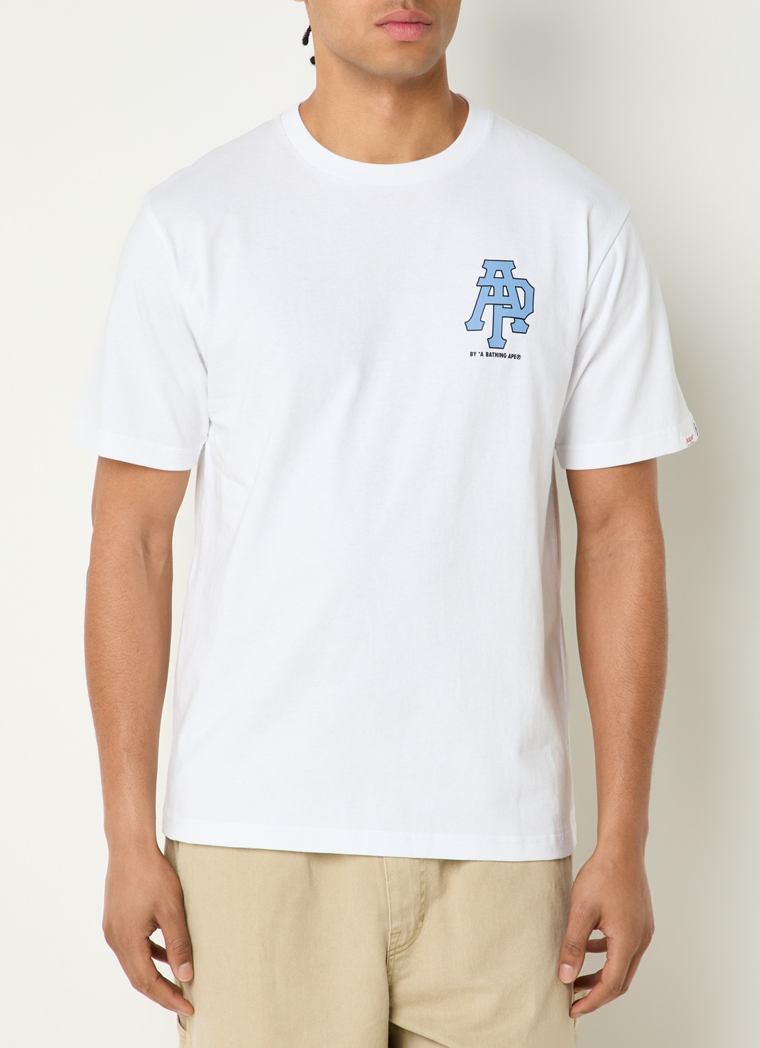 Aape T-shirt met logo- en backprint - achterkant 4 wit