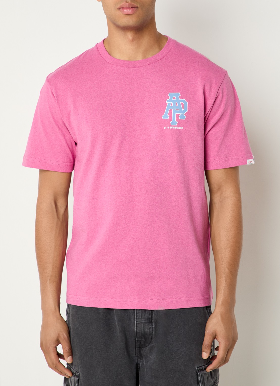Aape T-shirt met logo- en backprint - achterkant 4 fuchsia