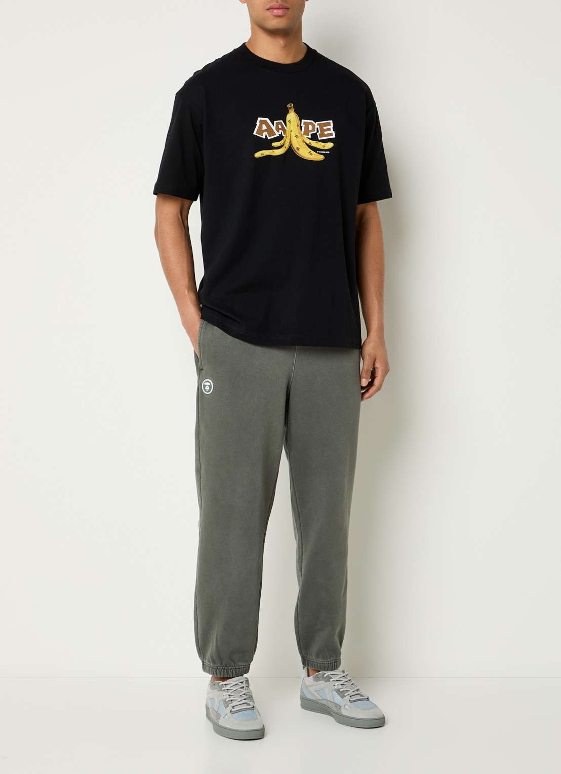 Aape T-shirt met print - voorkant 4 zwart