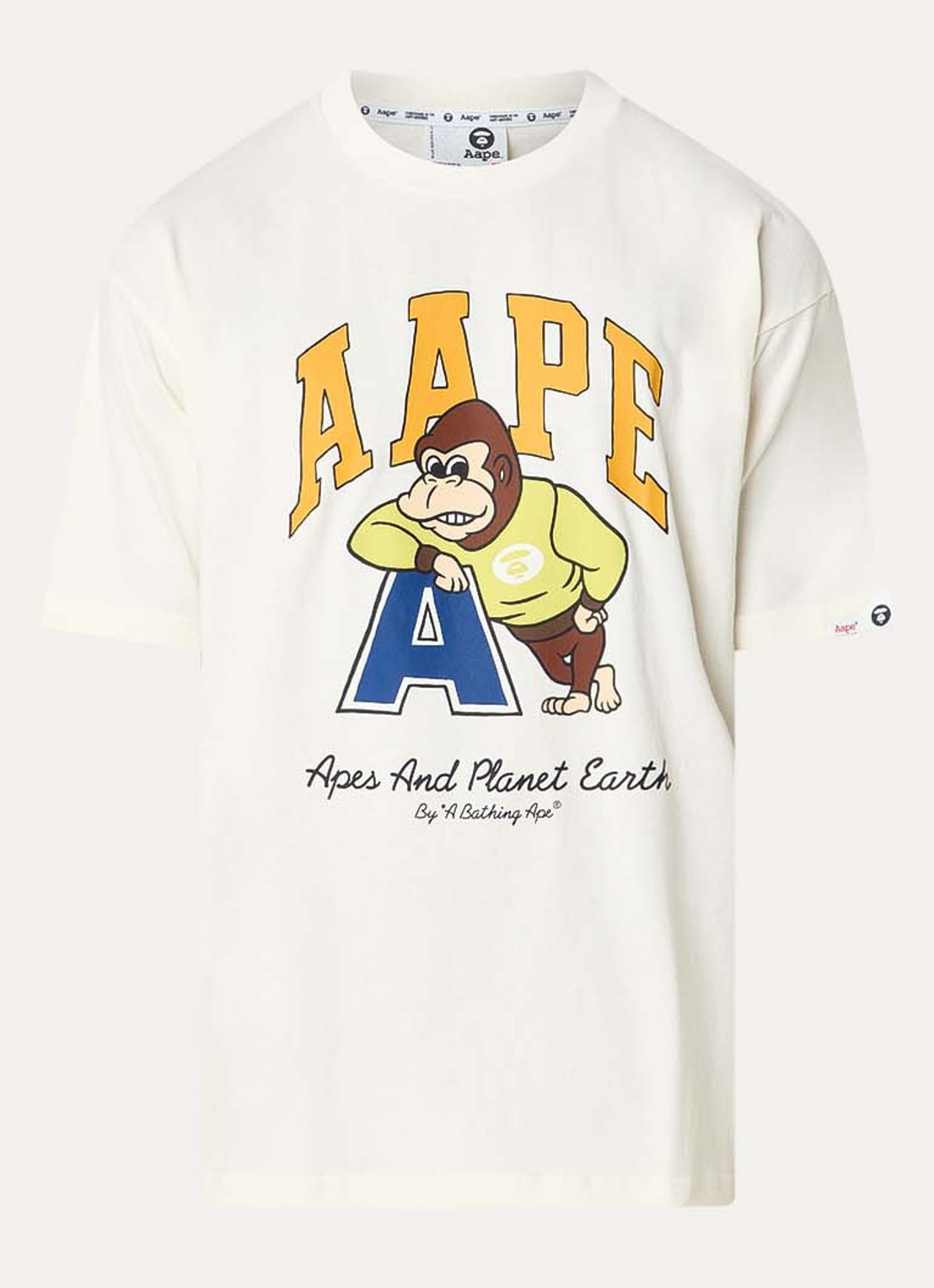 Aape T-shirt met print - voorkant 3 creme