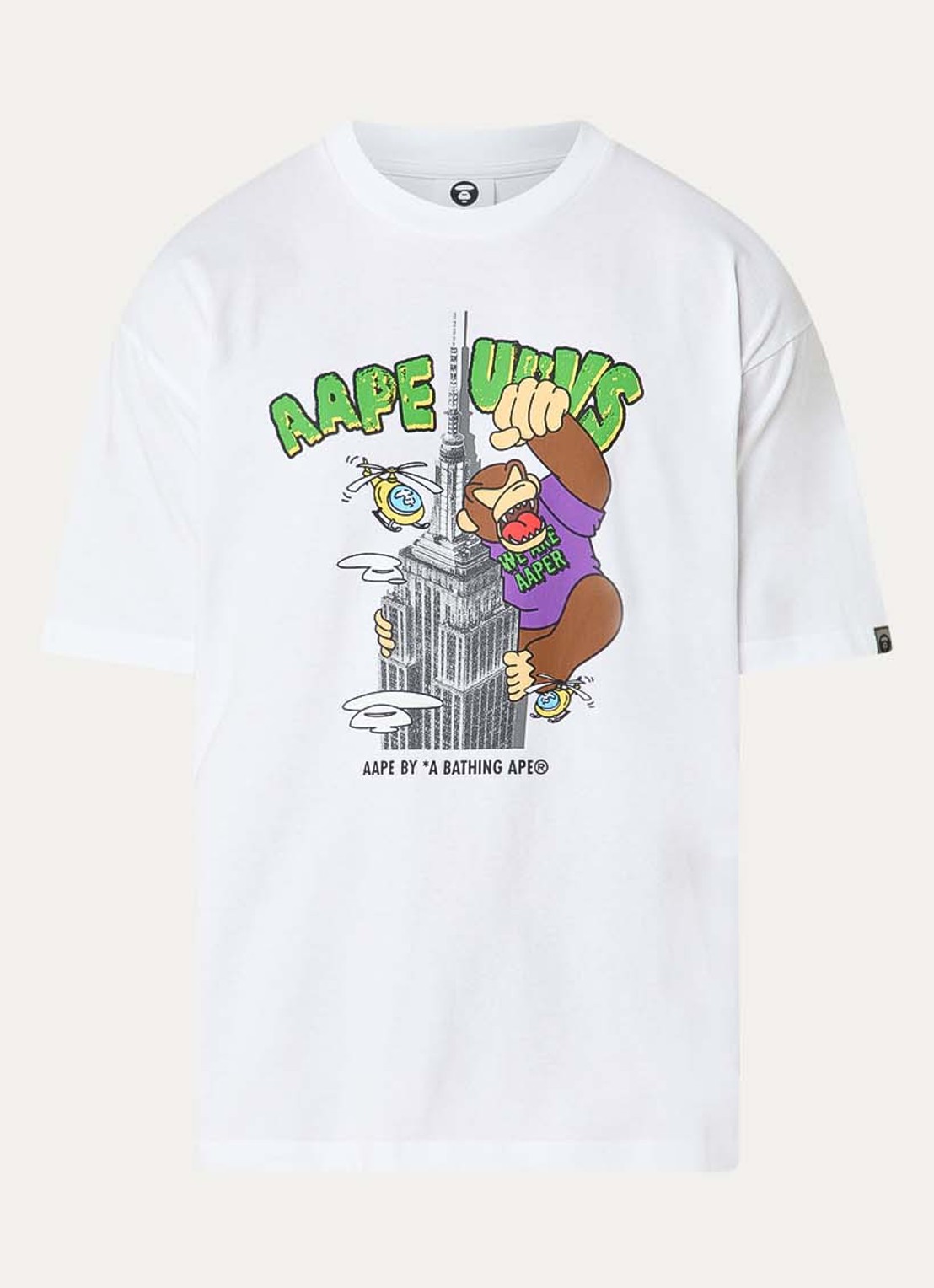 Aape T-shirt met print - voorkant 3 wit