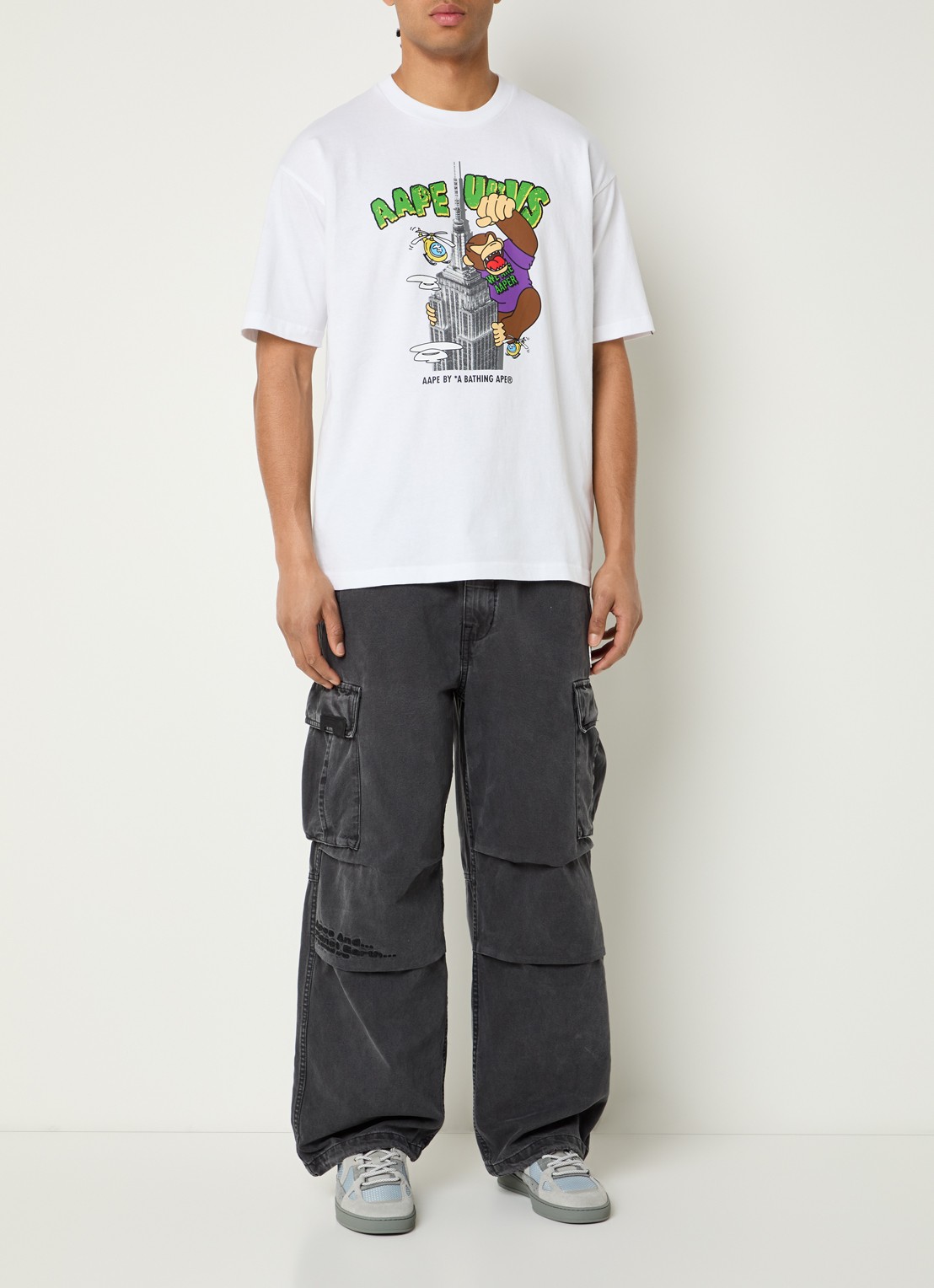 Aape T-shirt met print - voorkant 4 wit