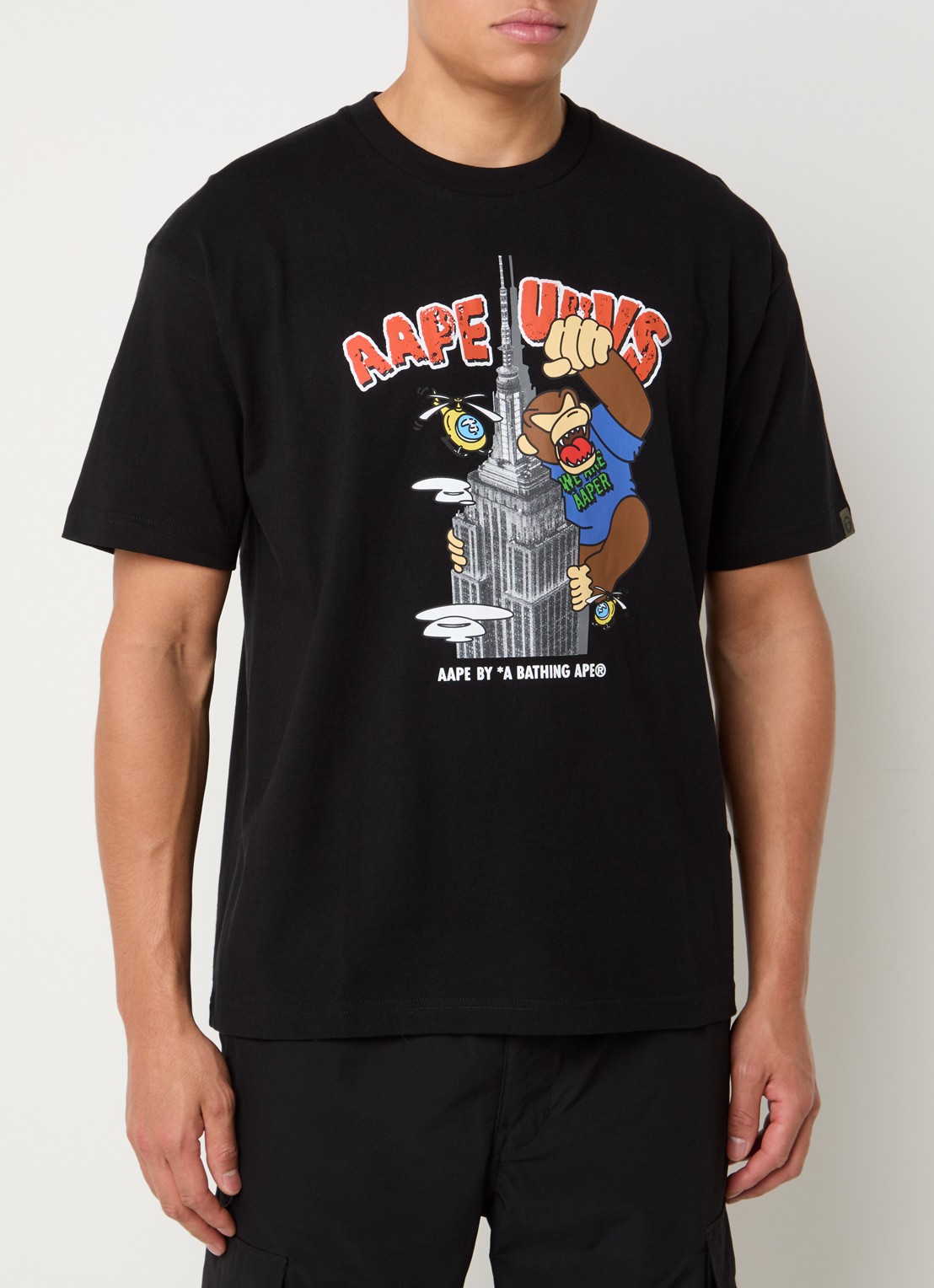 Aape T-shirt met print - detail 3 zwart
