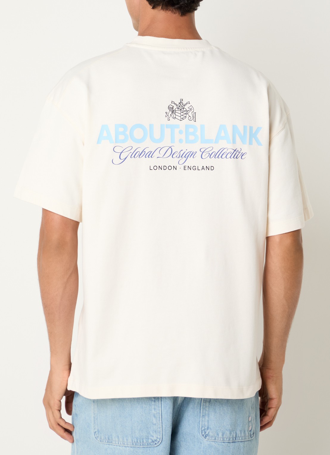 about:blank Blazon T-shirt met logo- en backprint - detail 4 gebroken wit