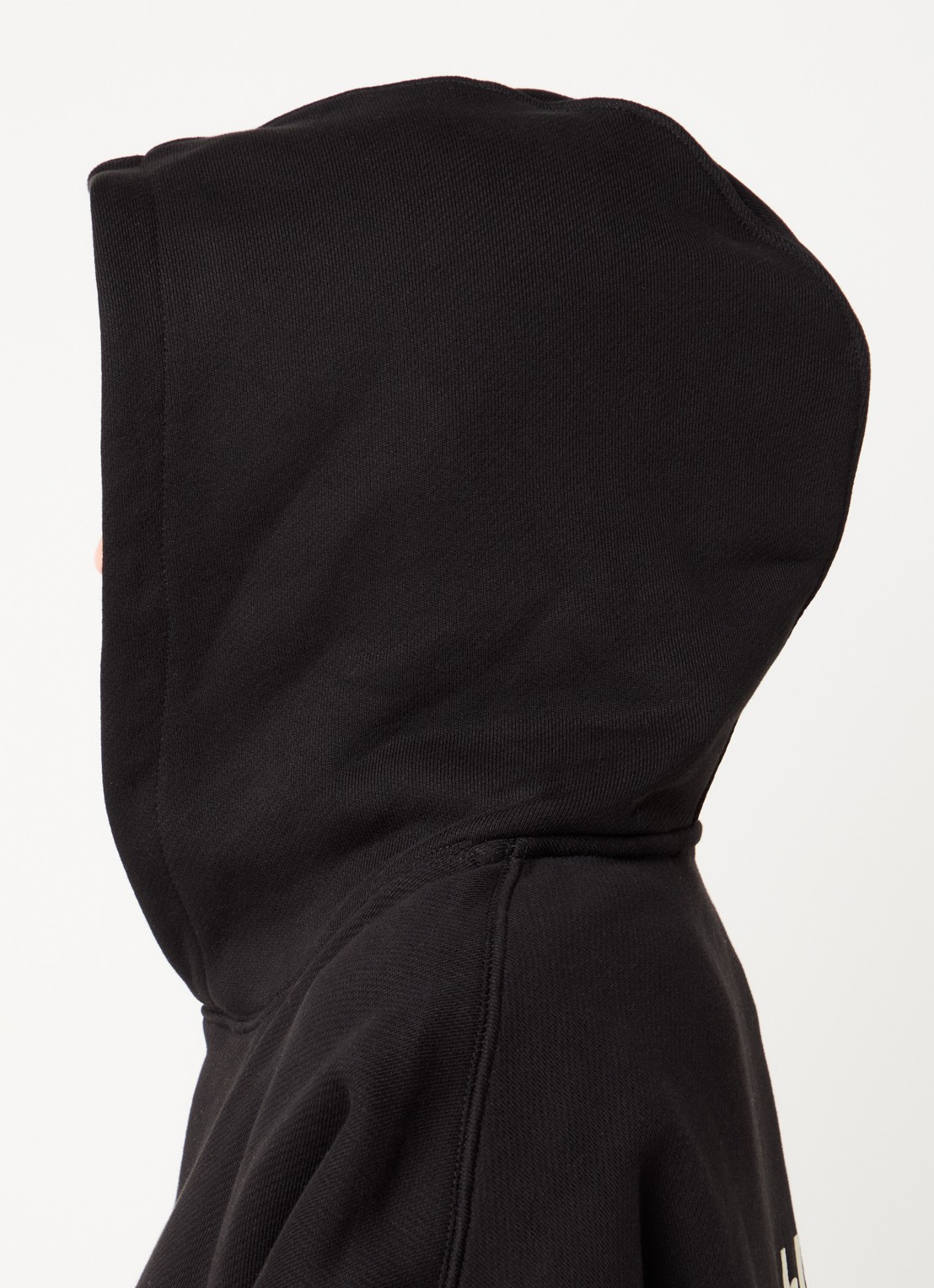 about:blank Box hoodie met logoprint - detail 2 zwart