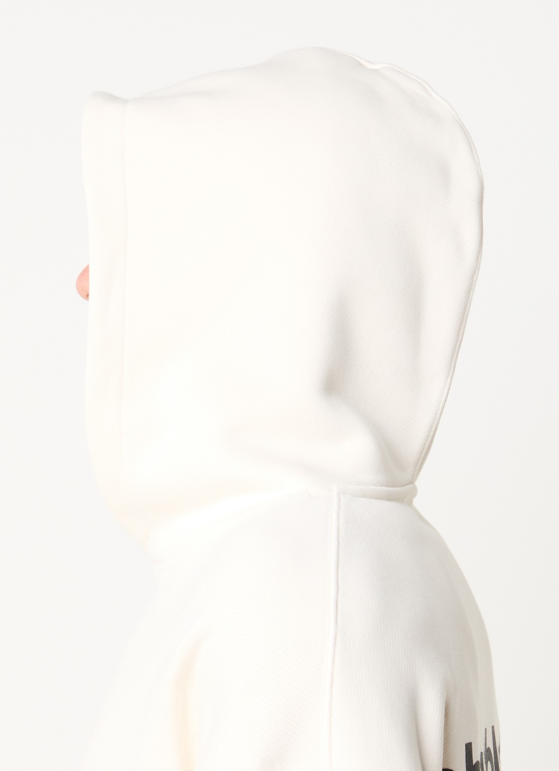 about:blank Box hoodie met logoprint - detail 2 creme