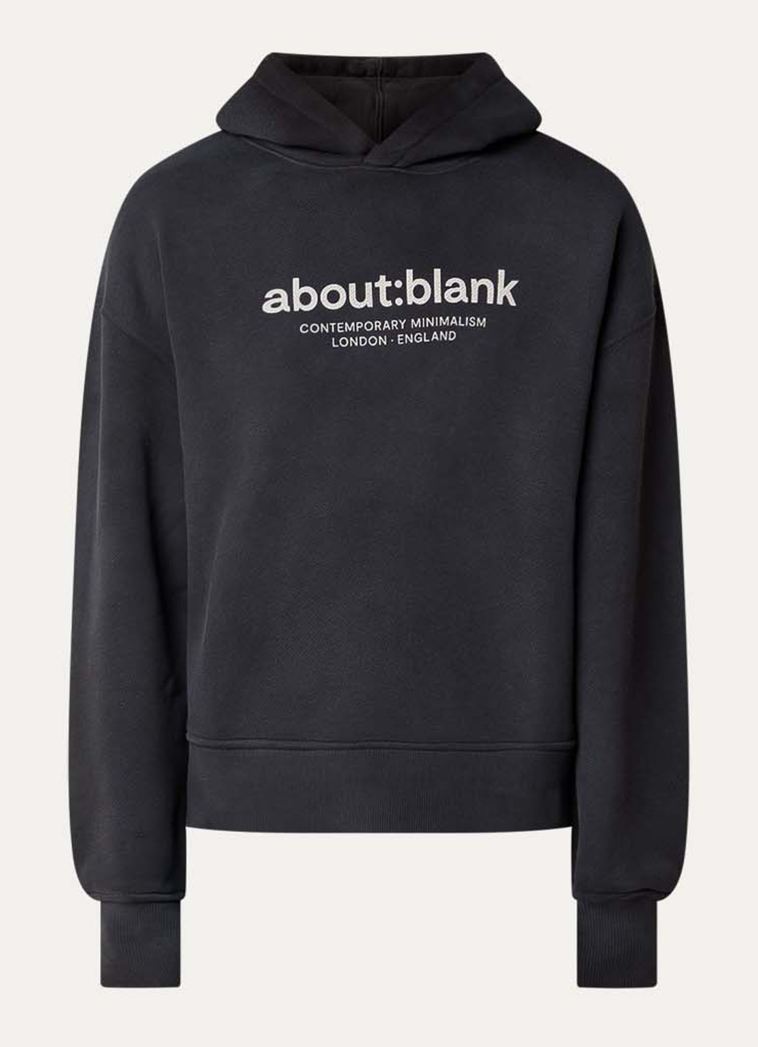 about:blank Garcon hoodie met logoprint - voorkant 3 antraciet