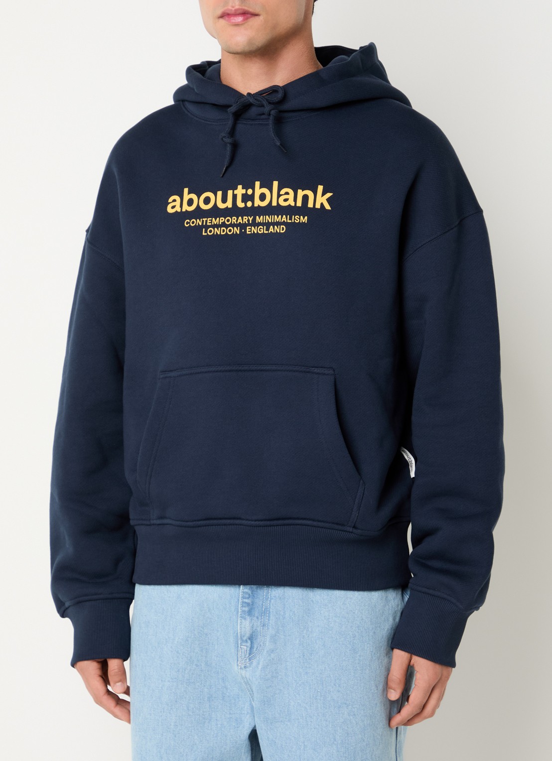 about:blank Garcon hoodie met logoprint - detail 4 donkerblauw