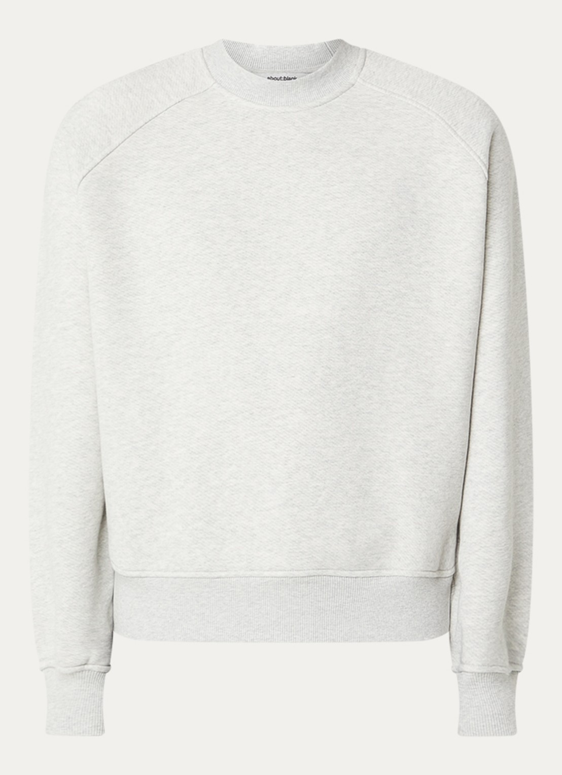 about:blank Insignia sweater met ronde hals - voorkant 2 grijsmele