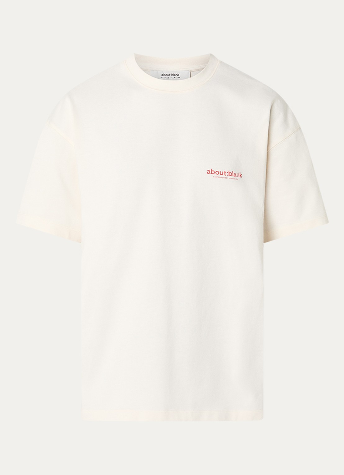 about:blank Monti T-shirt met logo- en backprint - voorkant 3 creme