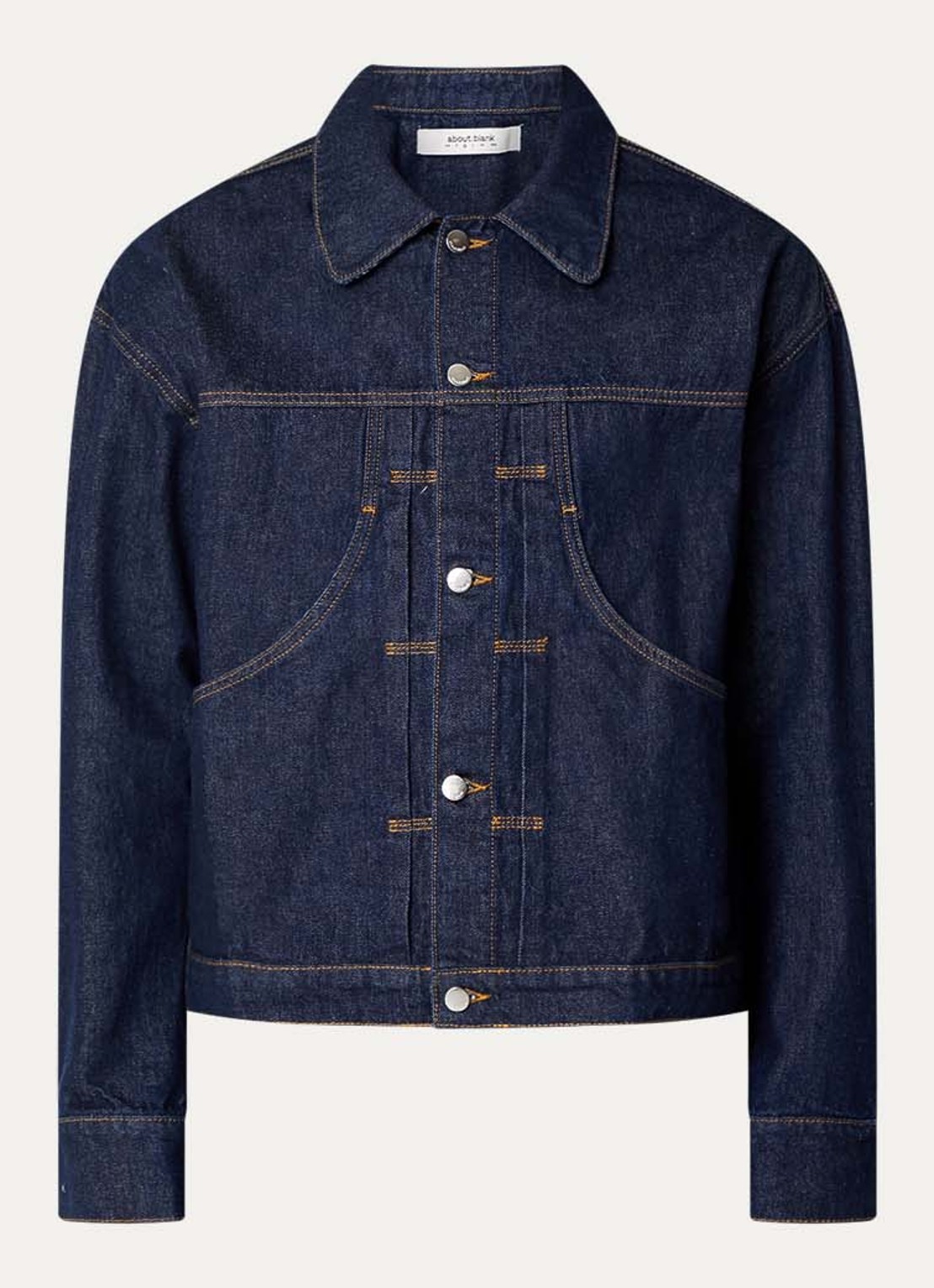 about:blank Regular fit spijkerjas met steekzakken - voorkant 3 indigo