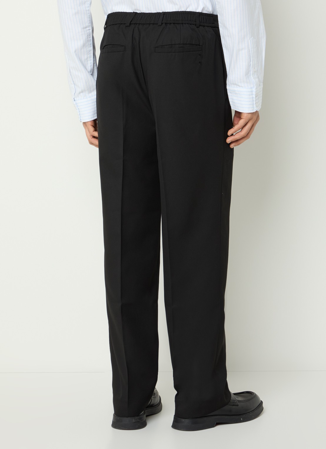 about:blank Straight fit pantalon met steekzakken - achterkant zwart