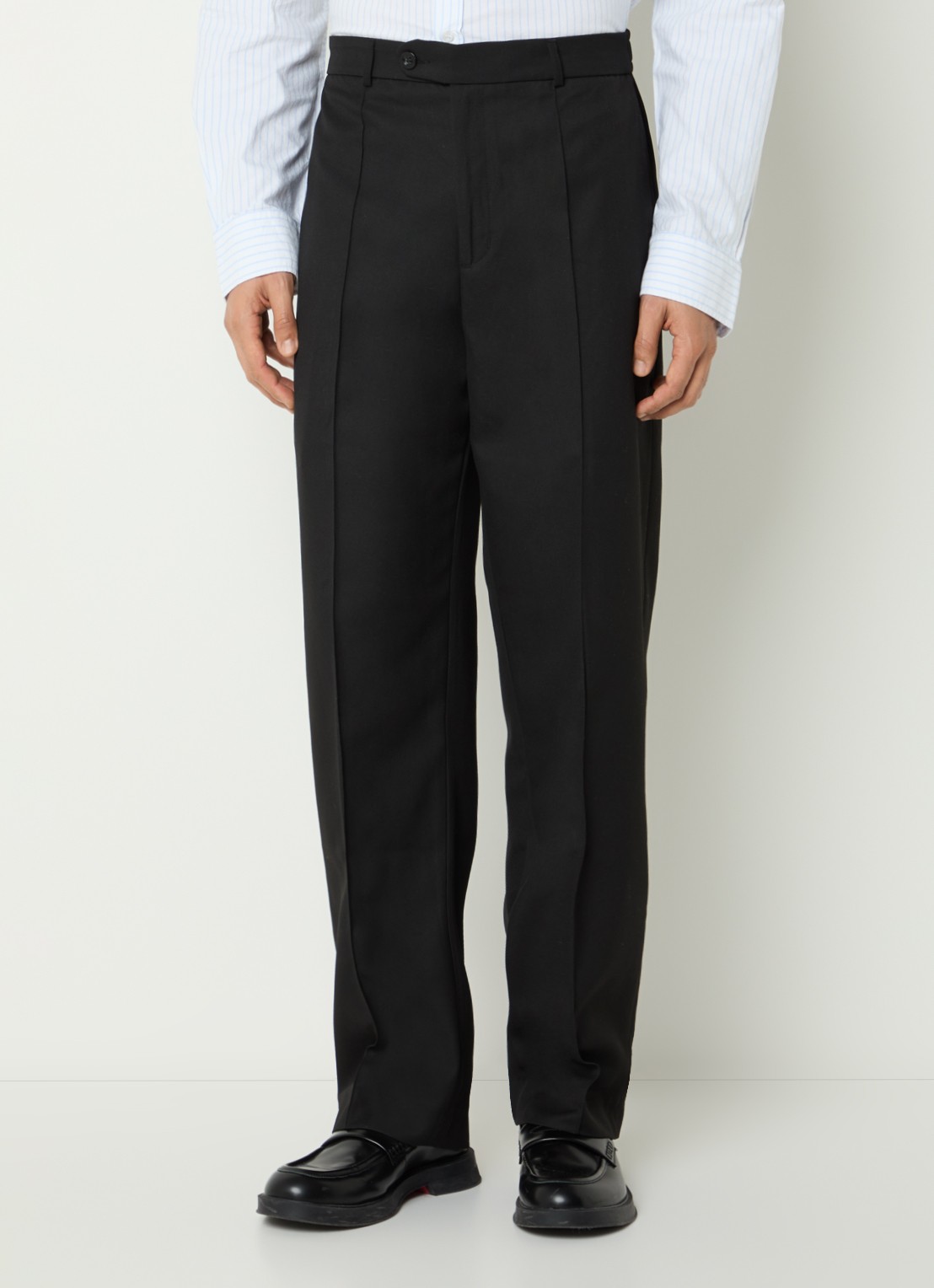 about:blank Straight fit pantalon met steekzakken - detail 2 zwart