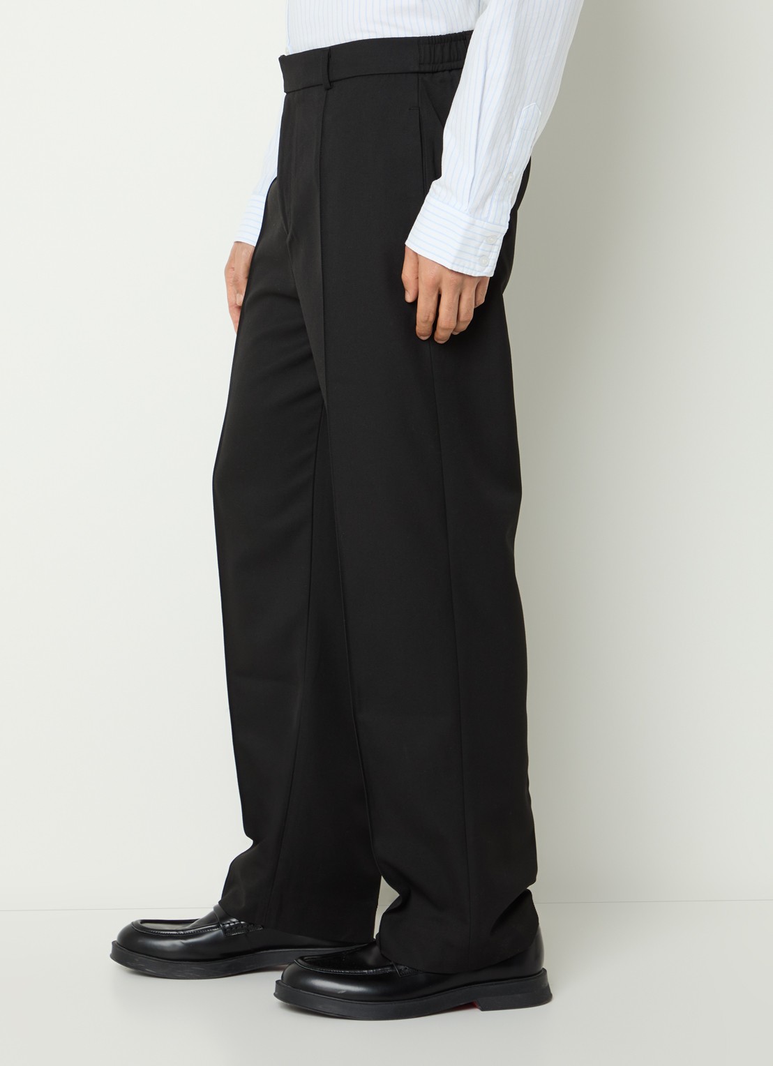 about:blank Straight fit pantalon met steekzakken - detail 3 zwart