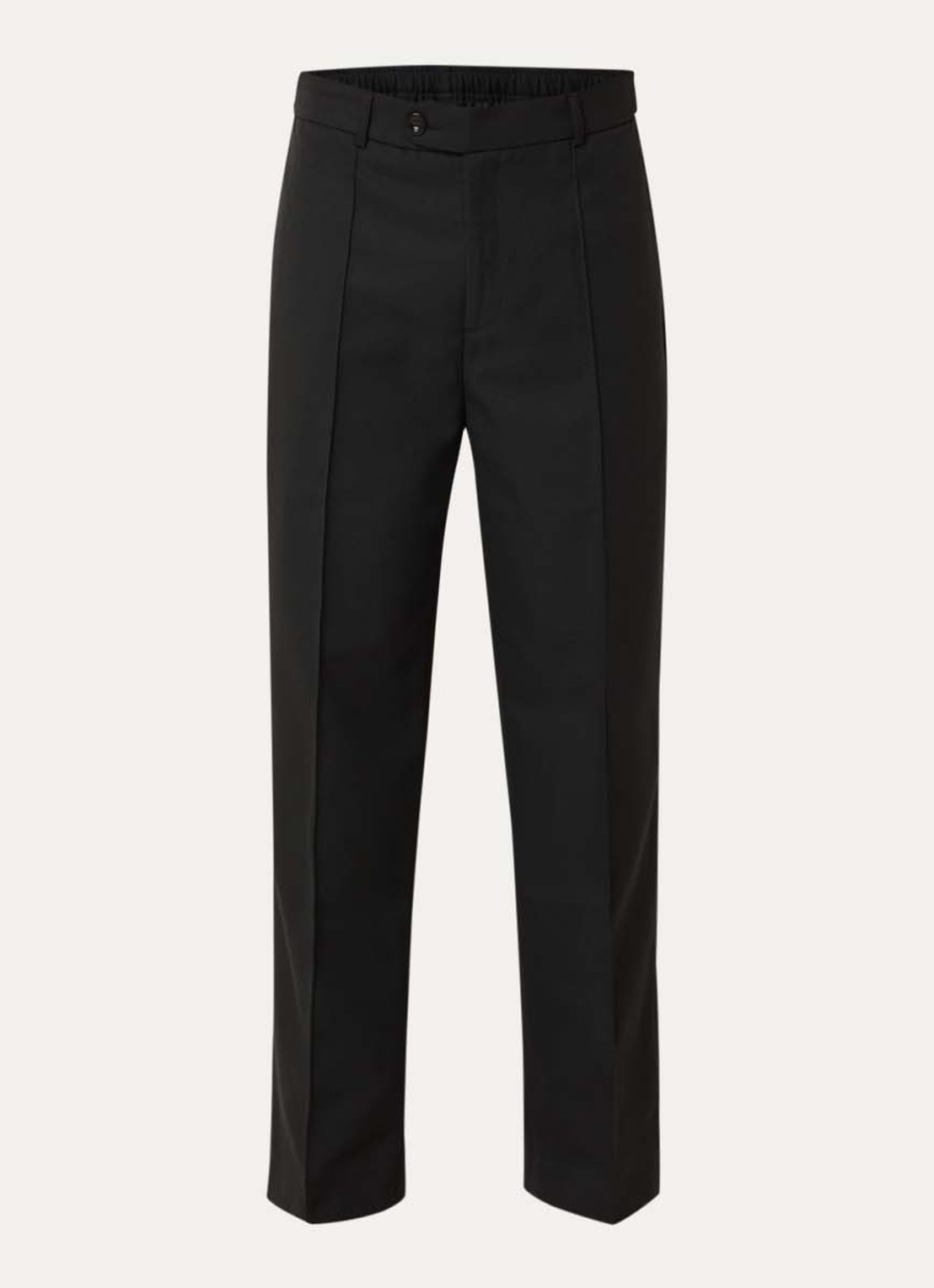 about:blank Straight fit pantalon met steekzakken - voorkant 4 zwart