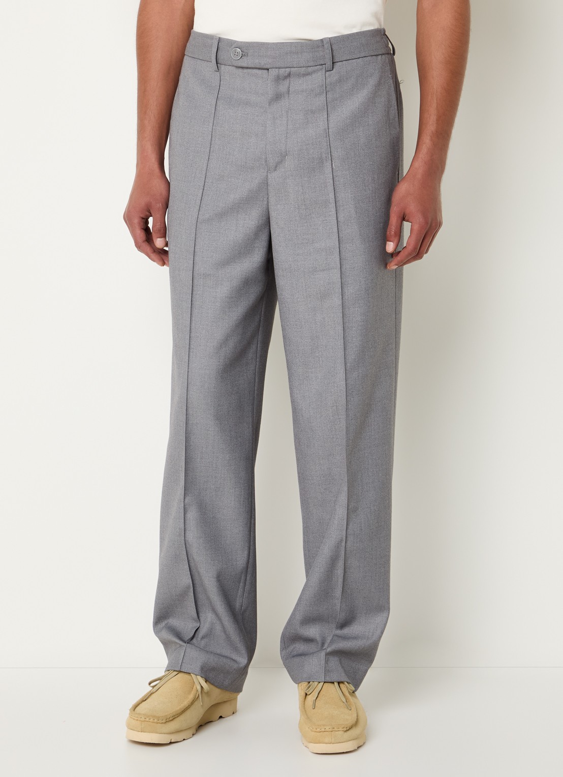 about:blank Straight fit pantalon met steekzakken  - detail 2 grijs