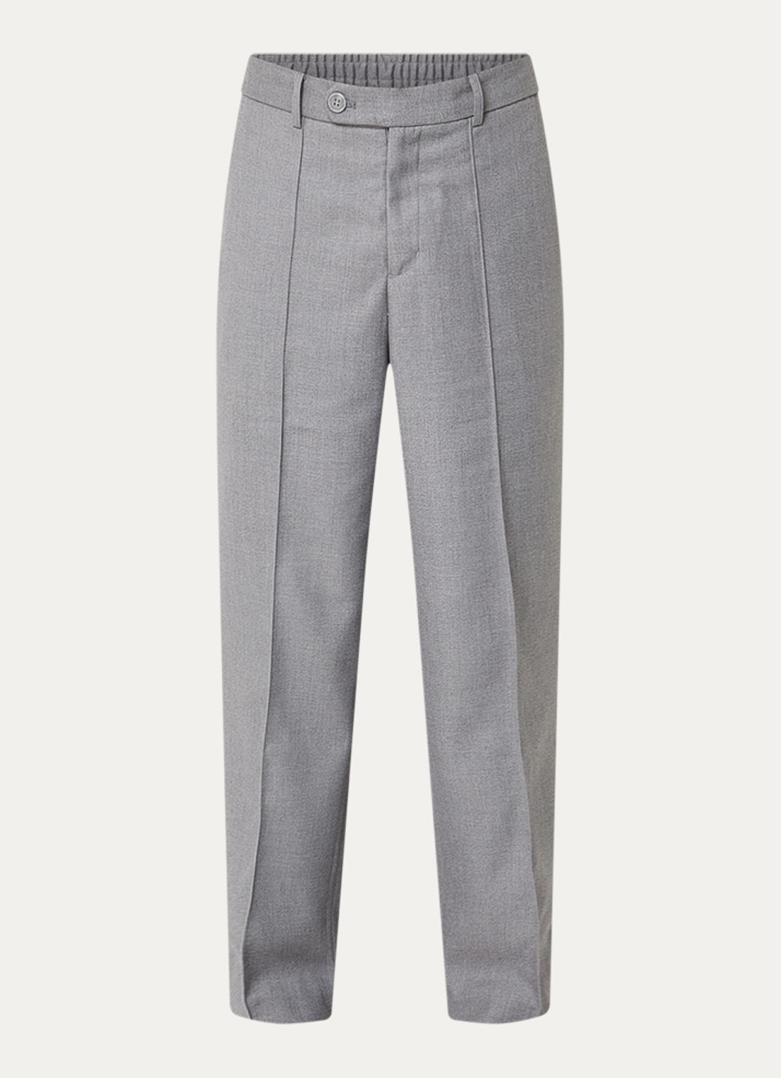 about:blank Straight fit pantalon met steekzakken  - voorkant 4 grijs