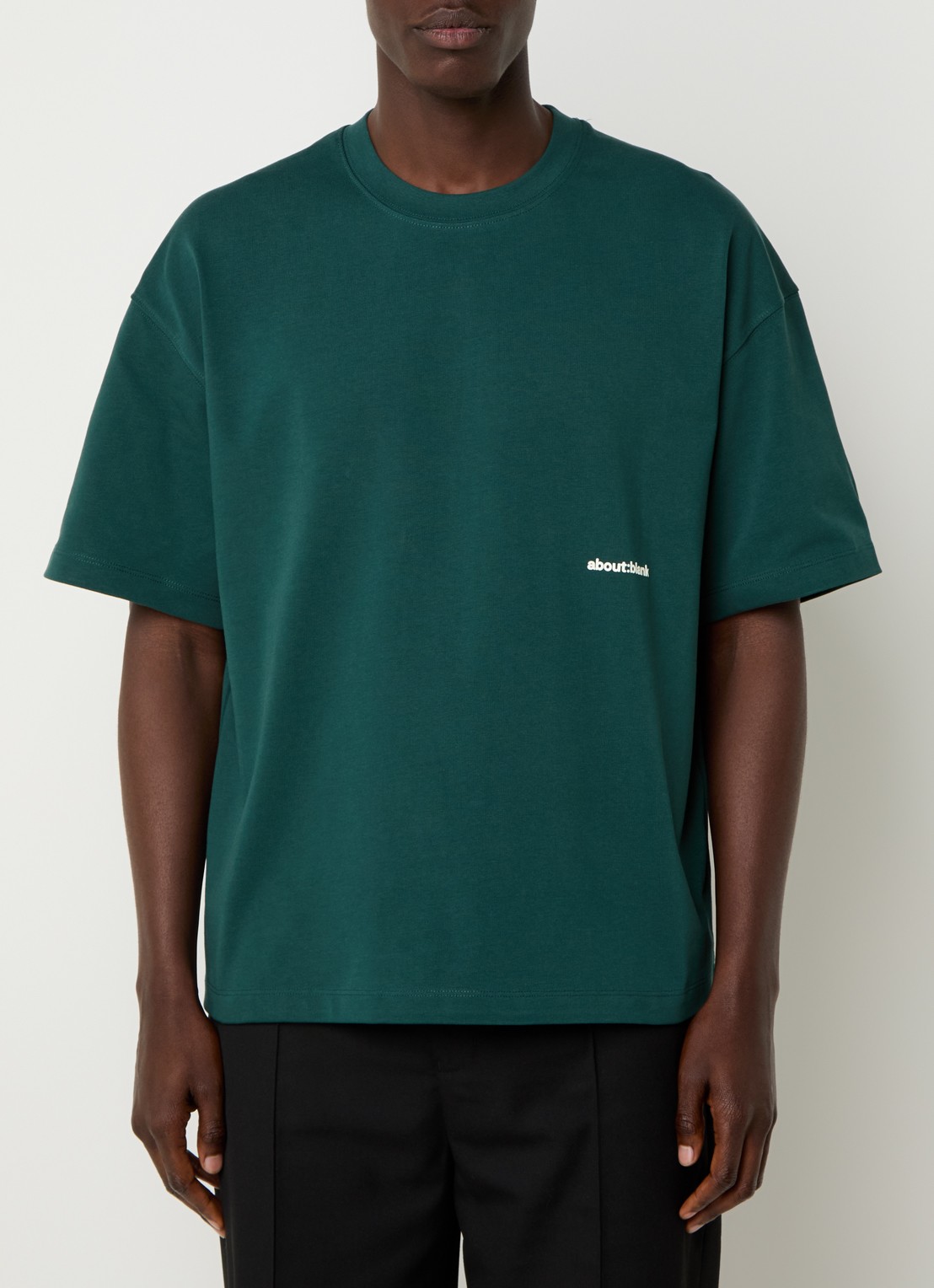 about:blank T-shirt met logo- en backprint - achterkant 2 groen